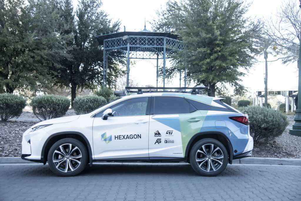 Photograph of Hexagon branded vehicle